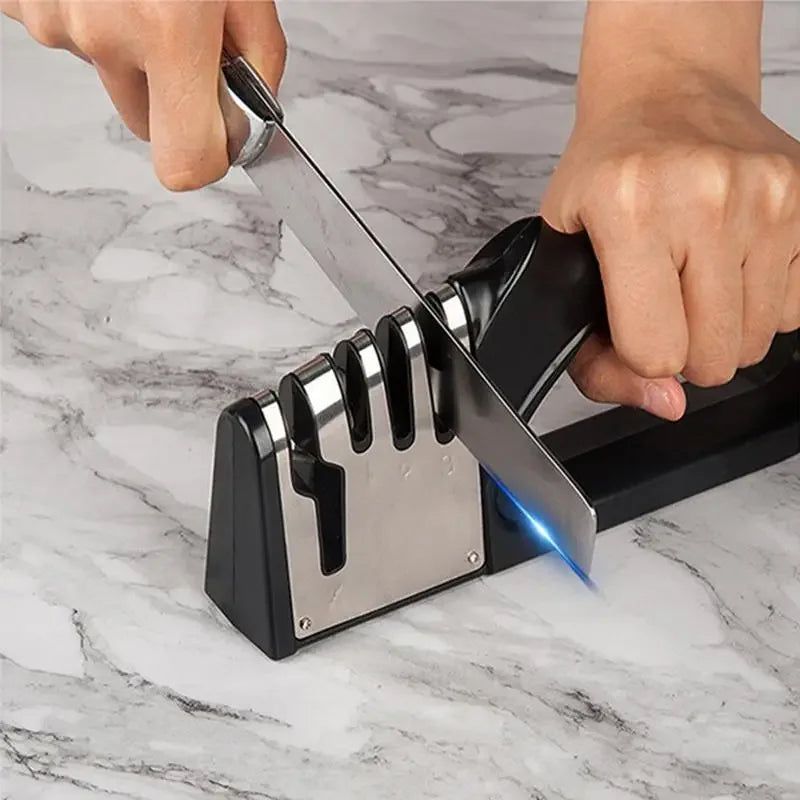 4 Segment Knife Sharpener Multifunctional Portable Non-slip Kitchen Base Knife Sharpener