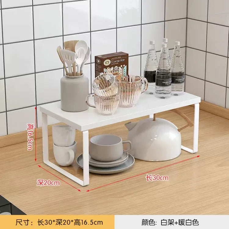 Desktop Shelf  Layered Storage Partition Small Racks for Storing Dishes Seasonings.