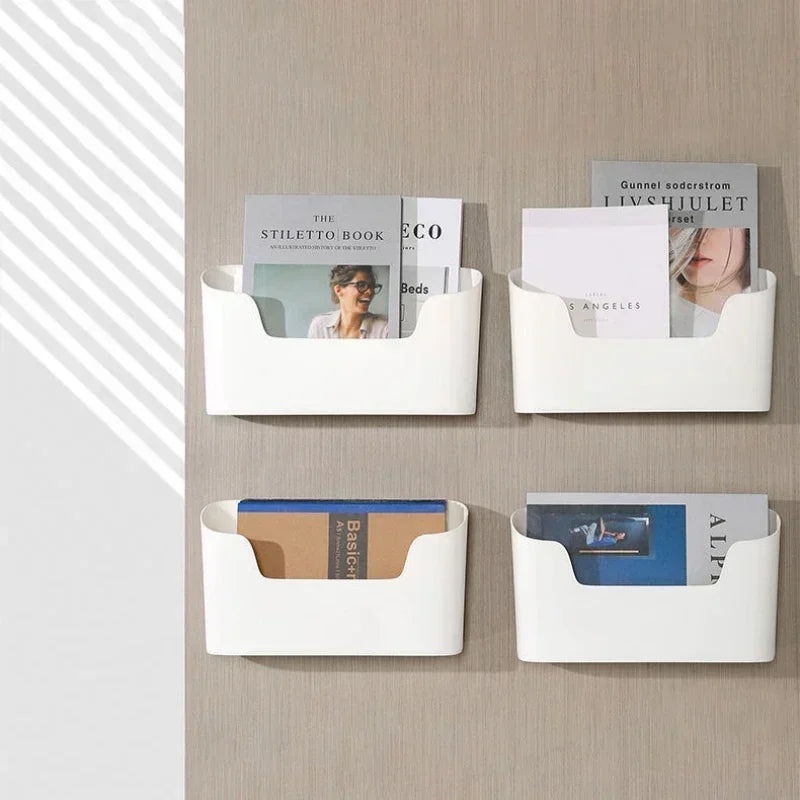 Wall-mounted Adhesive Storage Rack Multifunctional Cabinet Door Storage Box Under Sink Drawer Shelf Bathroom Organizer