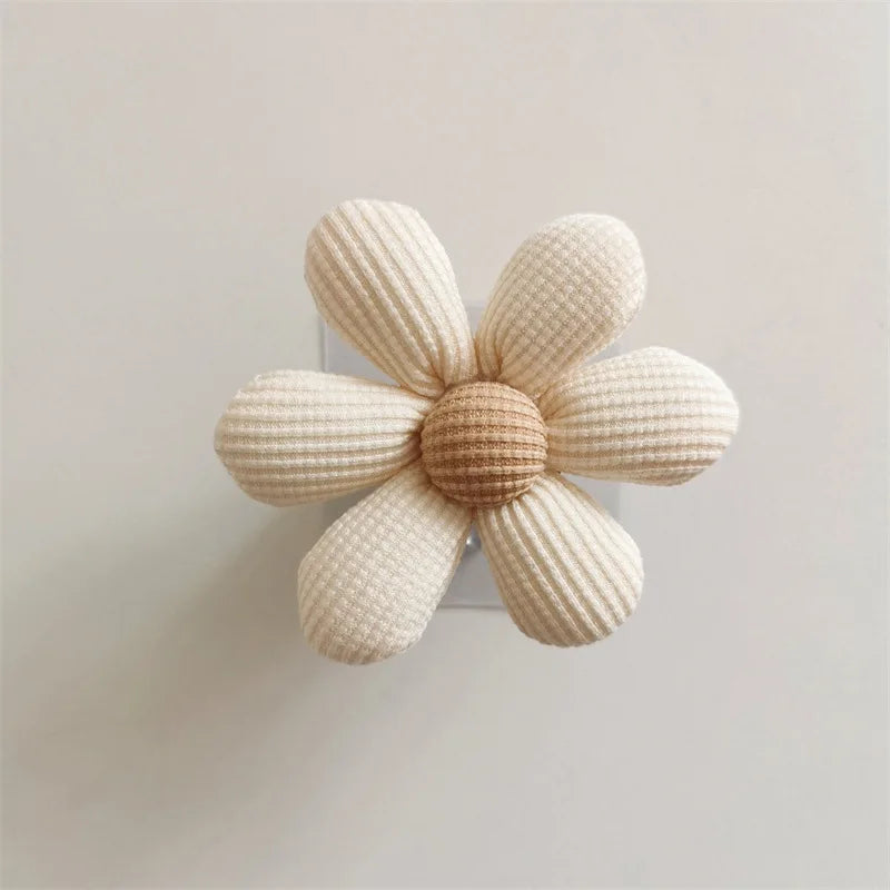 INS Flower Wall Wooden Sticky Hooks Towel Coats Storage Holder Nordic Kids Room Decoration