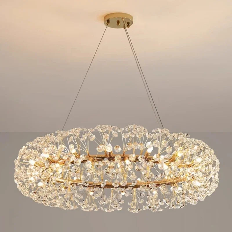 Crystal Pendant Chandeliers for Living Room Kitchen Decor Suspension Lighting