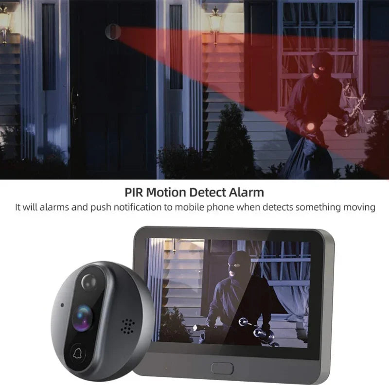 Smart Home WIFI Digital Door Peepholes Wireless Doorbell WIFI Camera
