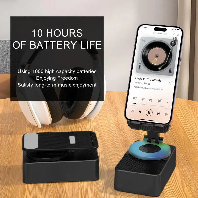 Home & Office Phone Stand With Speaker 3 In 1 Mobile Phone Holder 360 Degree Rotation Phone Holder
