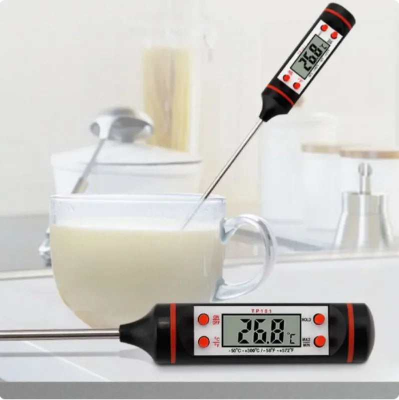 Food Baking Digital Thermometer Electronic Probe Type Digital Display Liquid Grill Thermometer