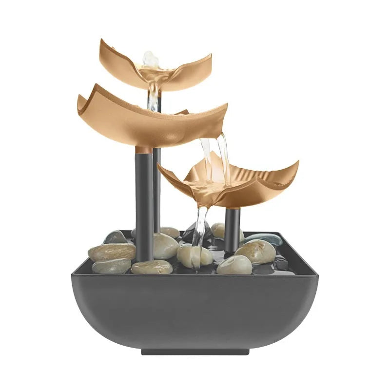 Office Home  Decoration Water Fountain Indoor Waterfall for Interior Decoration Office Home Tabletop Feng Shui Water Landscape