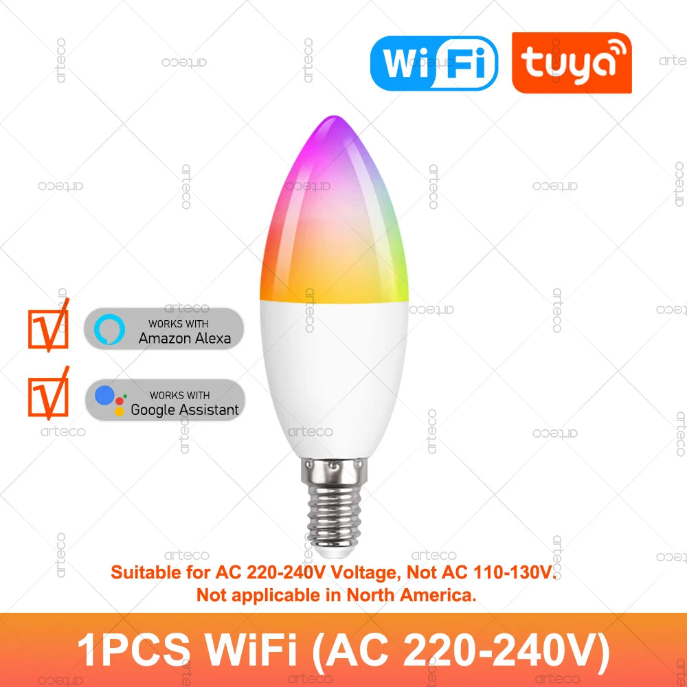 E14 Candle Lamp Smart Life App Control