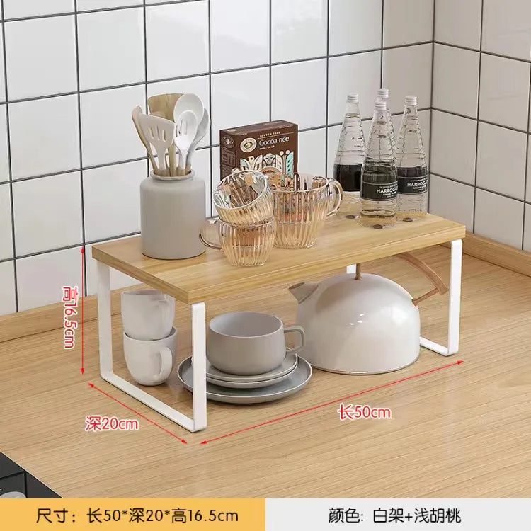 Desktop Shelf  Layered Storage Partition Small Racks for Storing Dishes Seasonings.