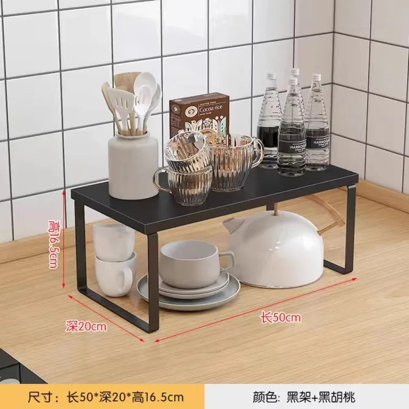 Desktop Shelf  Layered Storage Partition Small Racks for Storing Dishes Seasonings.
