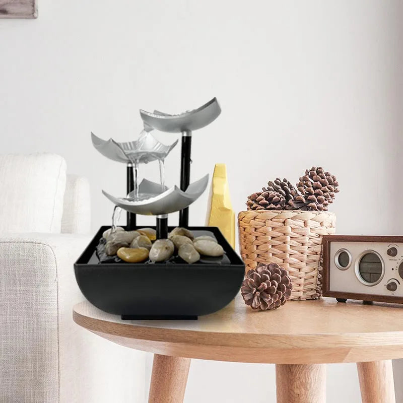 Office Home  Decoration Water Fountain Indoor Waterfall for Interior Decoration Office Home Tabletop Feng Shui Water Landscape