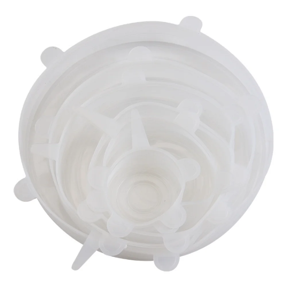 6Pcs Food Grade Silicone Preservation Cover Reusable