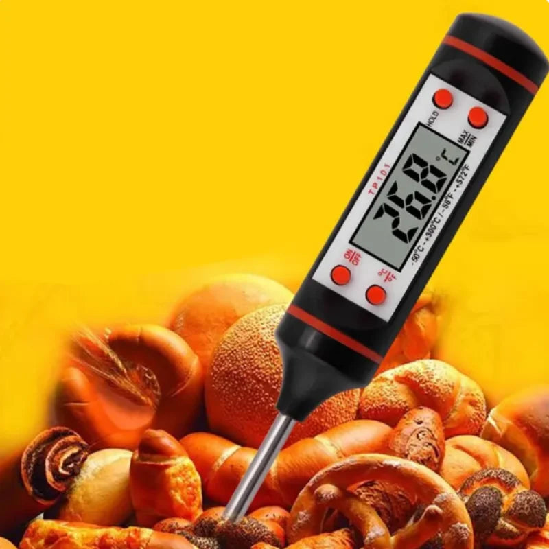 Food Baking Digital Thermometer Electronic Probe Type Digital Display Liquid Grill Thermometer
