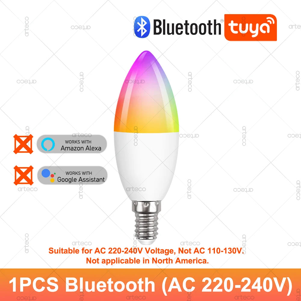 E14 Candle Lamp Smart Life App Control