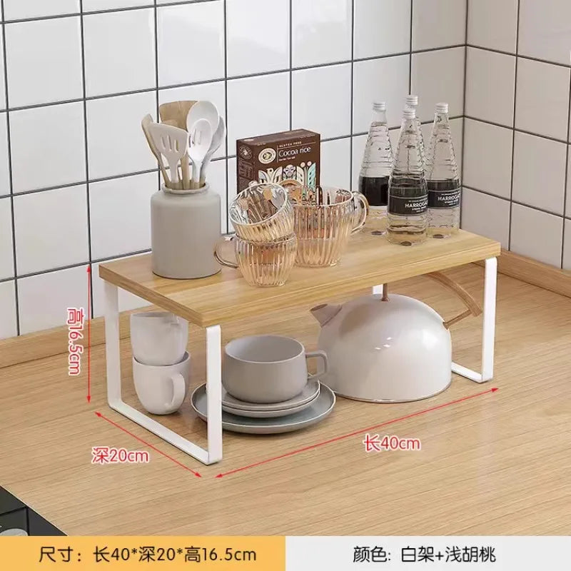 Desktop Shelf  Layered Storage Partition Small Racks for Storing Dishes Seasonings.