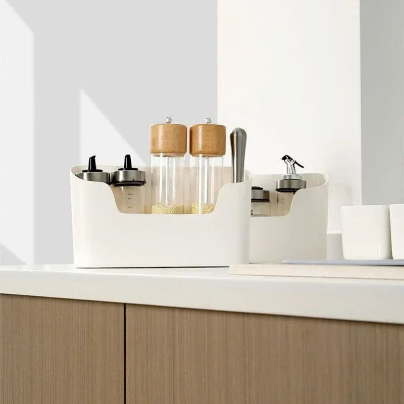 Wall-mounted Adhesive Storage Rack Multifunctional Cabinet Door Storage Box Under Sink Drawer Shelf Bathroom Organizer