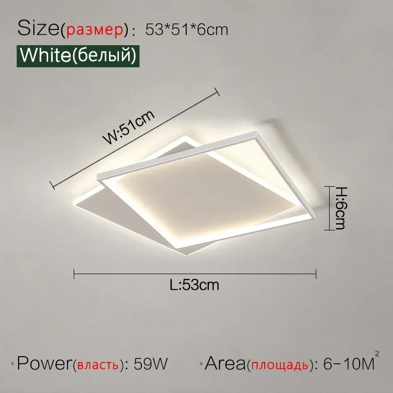 Bedroom Light Modern Minimalist Art Designer Suction Top High-end European  Square Room Light