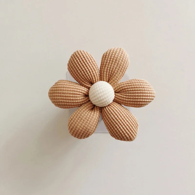INS Flower Wall Wooden Sticky Hooks Towel Coats Storage Holder Nordic Kids Room Decoration