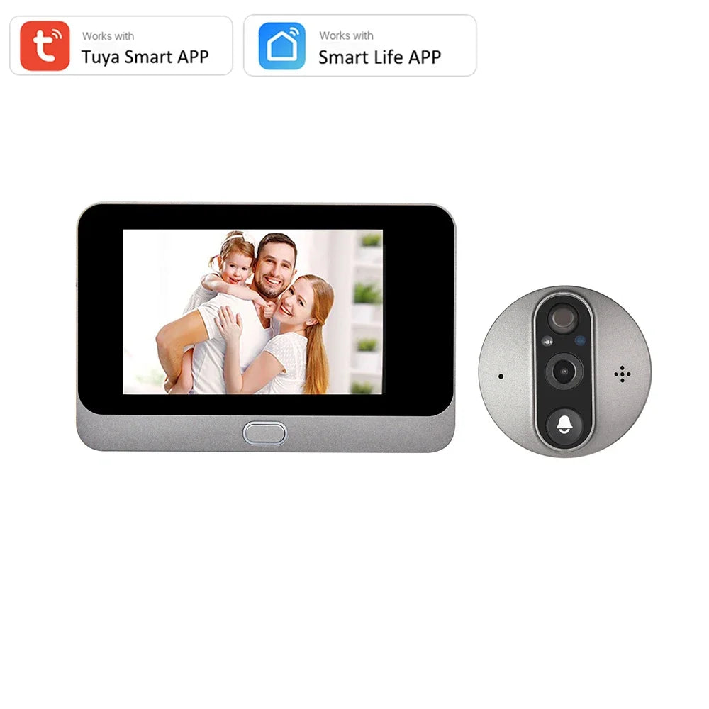 Smart Home WIFI Digital Door Peepholes Wireless Doorbell WIFI Camera