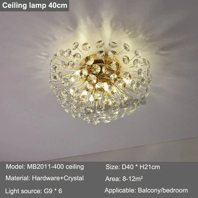 Crystal Pendant Chandeliers for Living Room Kitchen Decor Suspension Lighting