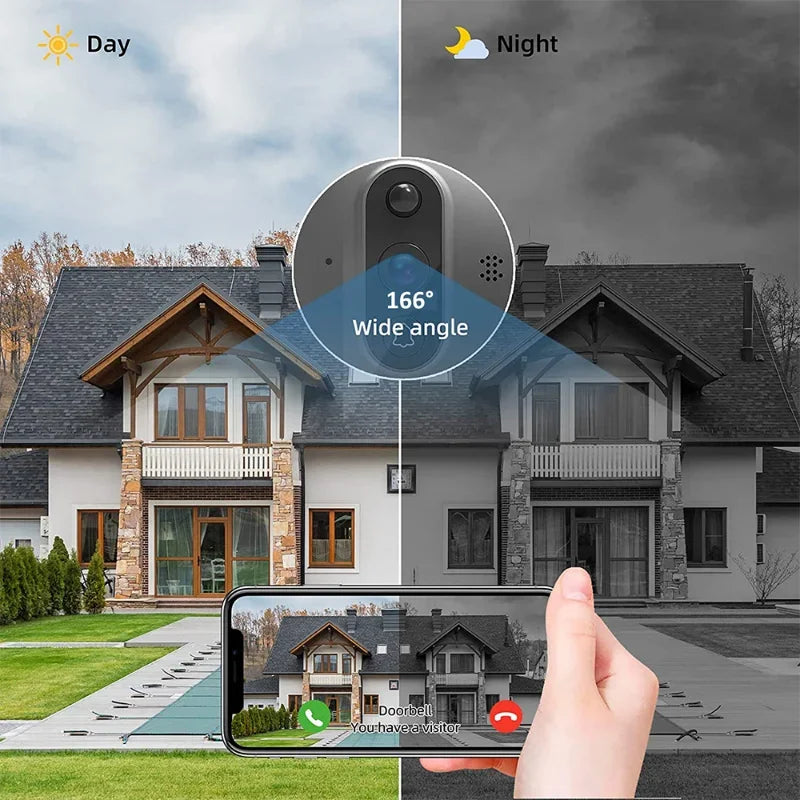 Smart Home WIFI Digital Door Peepholes Wireless Doorbell WIFI Camera