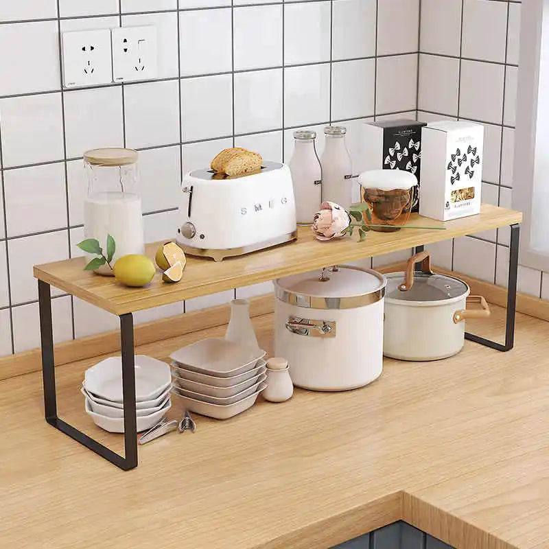 Desktop Shelf  Layered Storage Partition Small Racks for Storing Dishes Seasonings.