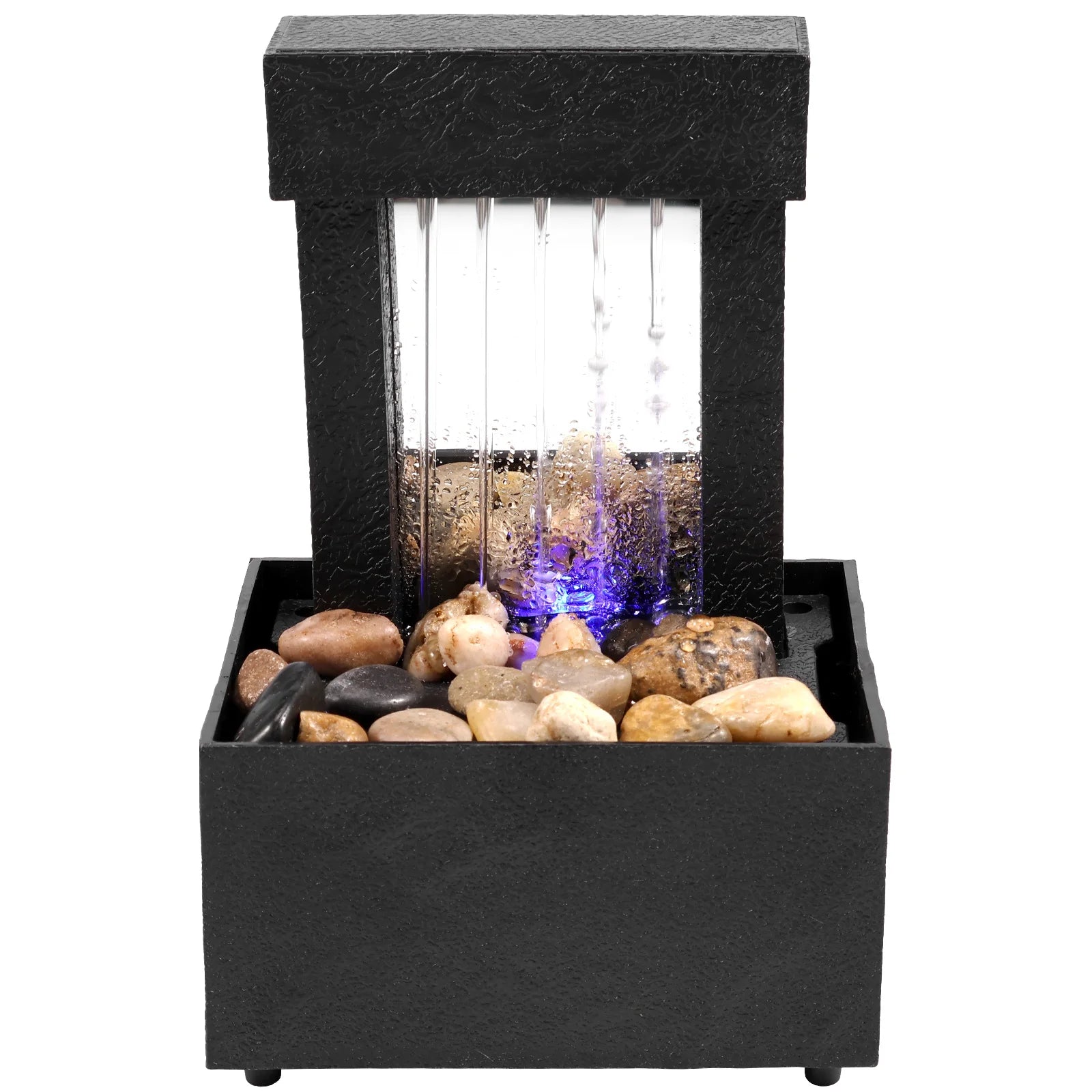 Desktop Water Fountain LED Indoor Decorative Fountain Creative Craft Home Decor Small Waterfall Fountains Zen Meditation Fountai