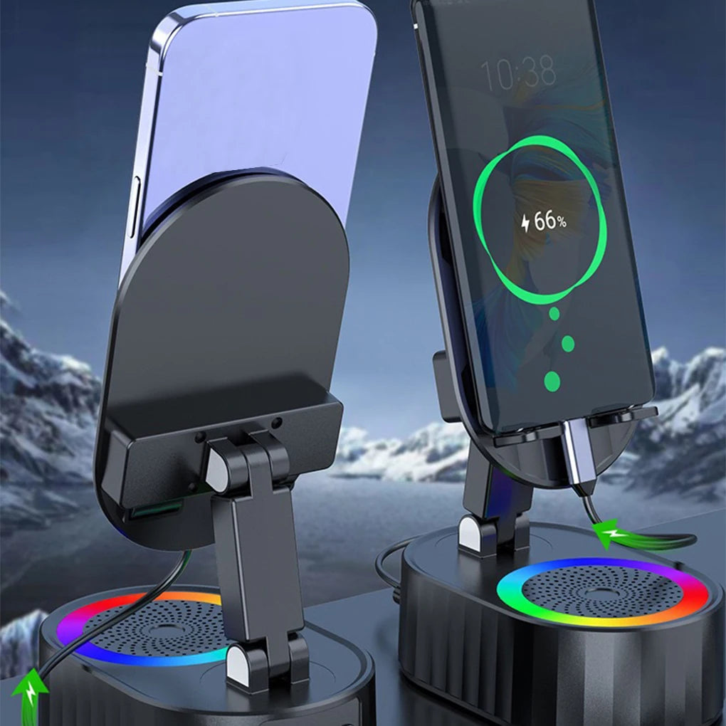 5 in 1 Induction Speaker Phone Stand Home Smart Wireless Bluetooth Speaker